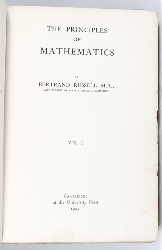 The Principles of Mathematics. Volume 1