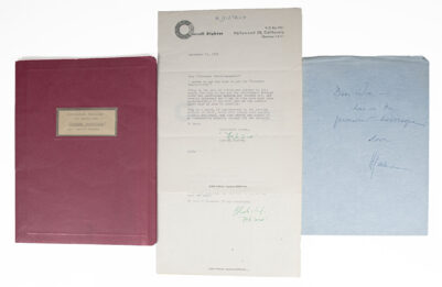 Marlene Dietrich Autograph Note Signed to Joe DiMaggio.