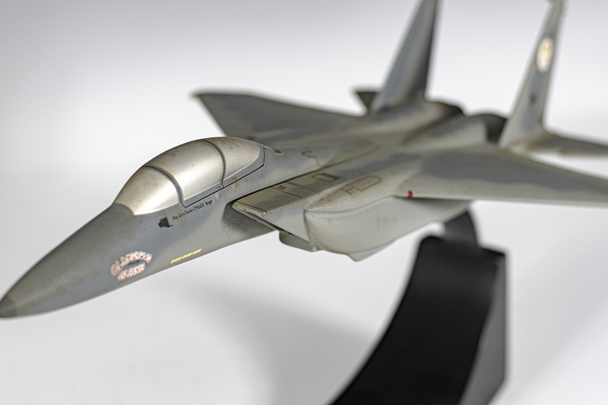 Chuck Yeager Signed Glamorous Glennis III F-15 Aircraft Model