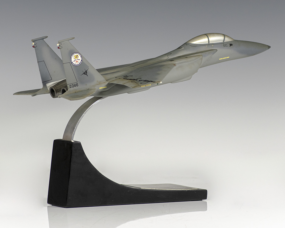 Chuck Yeager Signed Glamorous Glennis III F-15 Aircraft Model