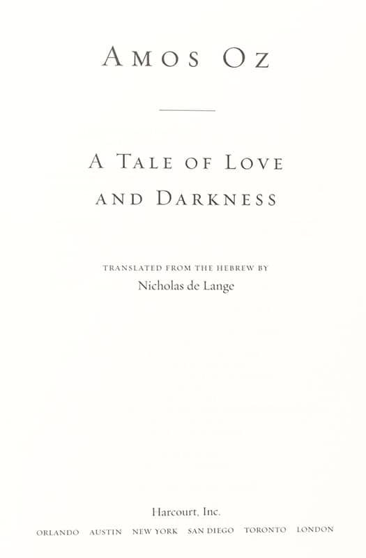 A Tale of Love and Darkness