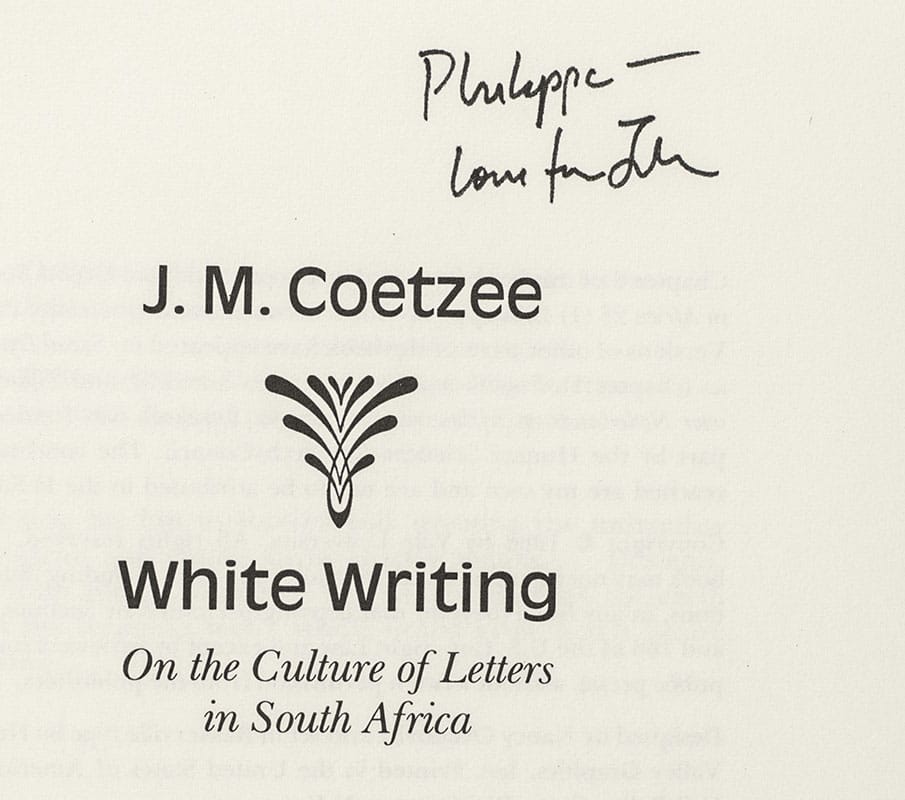 White Writing: On the Culture of Letters in South Africa