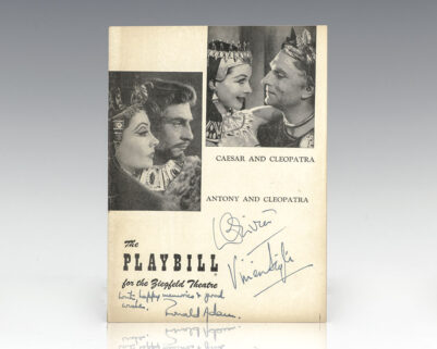 Original Caesar and Cleopatra/Antony and Cleopatra Signed Playbill.