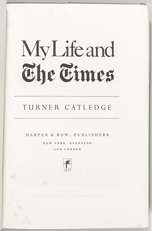 My Life and The Times.