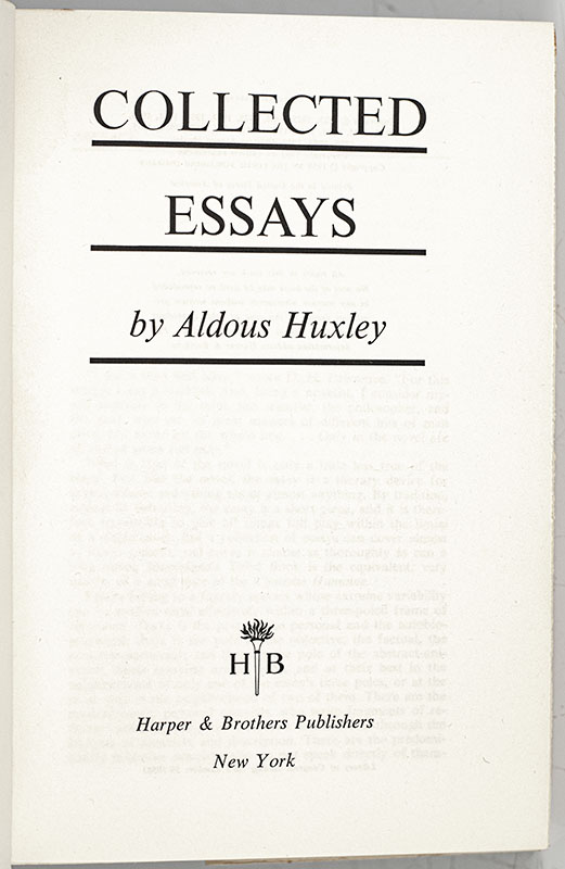 Collected Essays.
