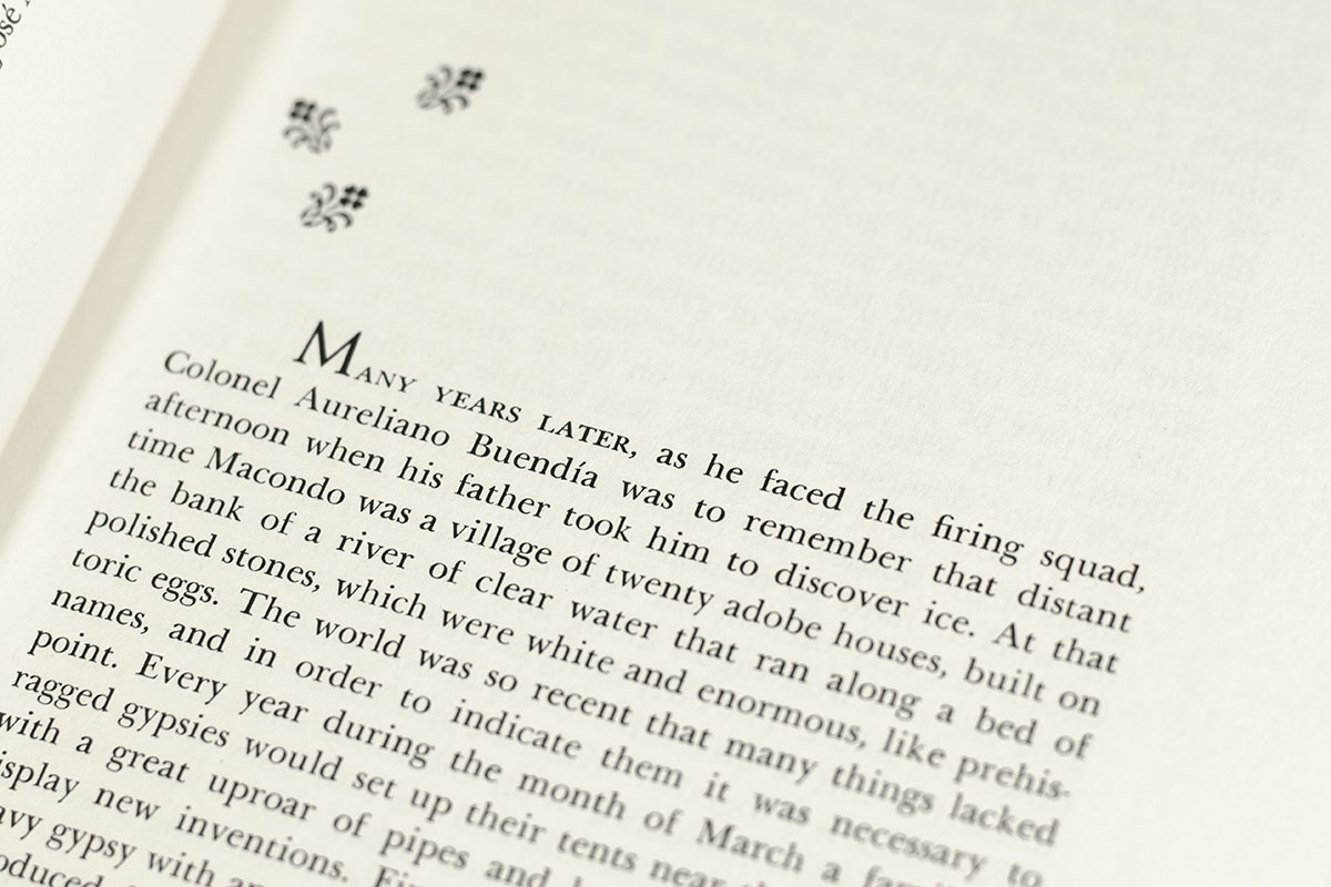 One Hundred Years of Solitude.