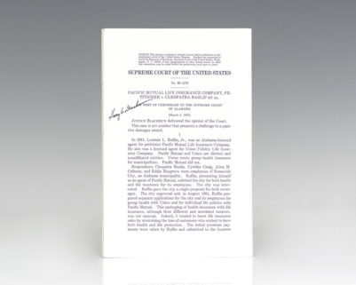 Supreme Court Justice Signed Pamphlet Collection.