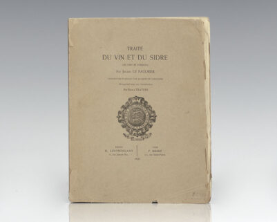 Traite Du Vin Et Du Sidre.