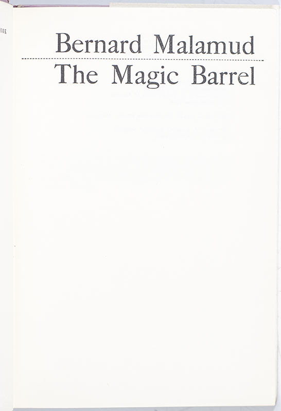 The Magic Barrel.