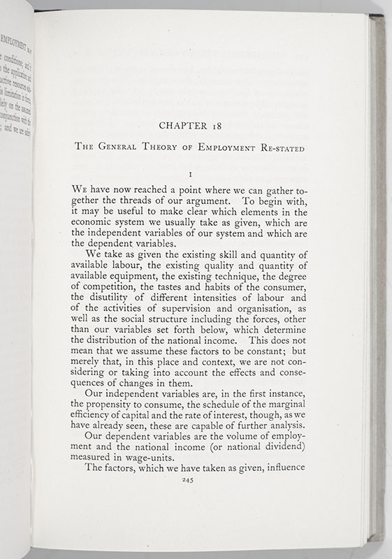 The General Theory of Employment, Interest and Money.