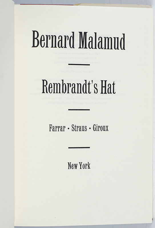 Rembrandt's Hat.