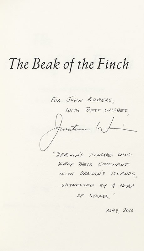 The Beak of the Finch: The Story of Evolution in Our Time.