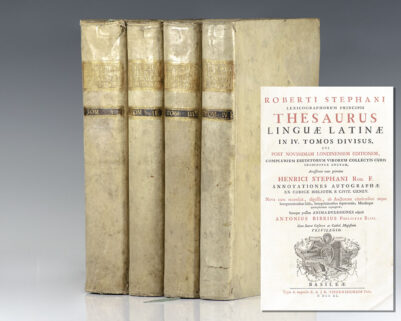 Lexicographorum Principis Thesaurus Linguae Latinae in IV. Tomos Divisus.