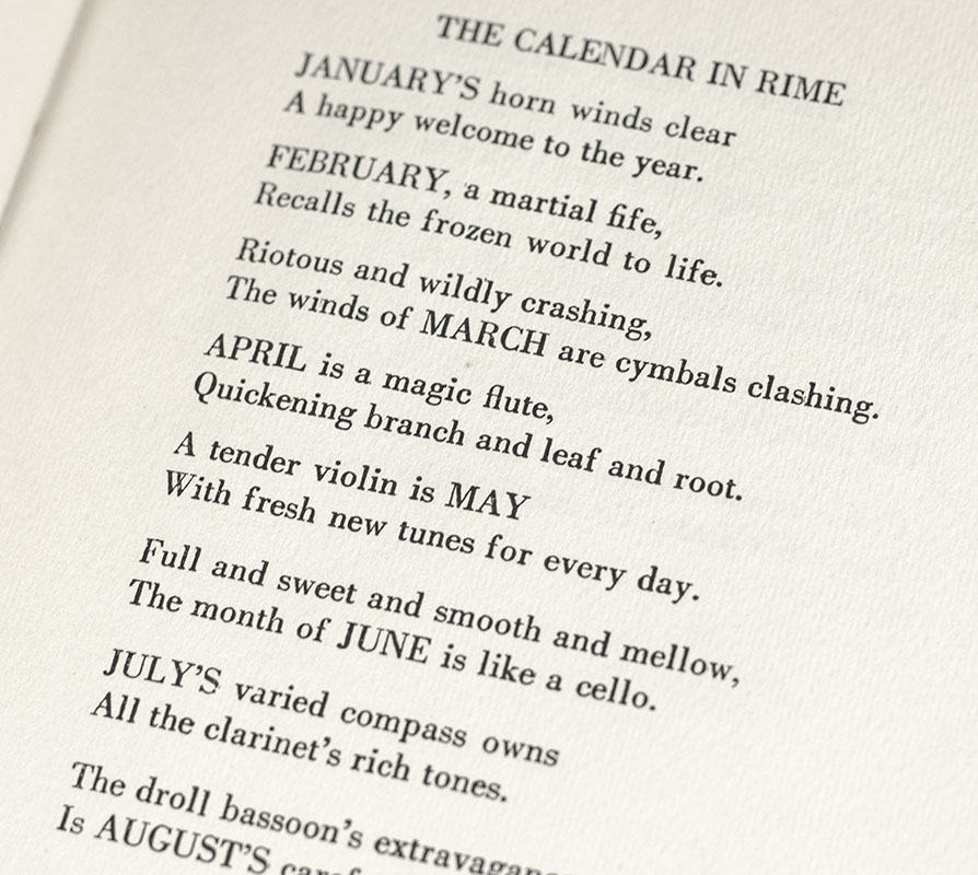 The Calendar In Rime.