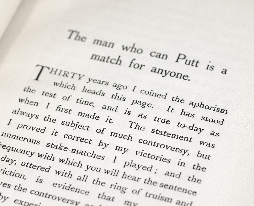 The Art of Putting.