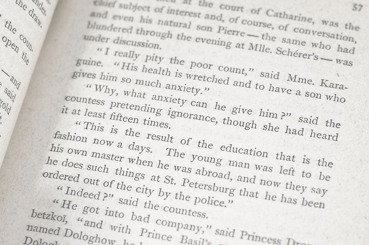 War and Peace. A Historical Novel.