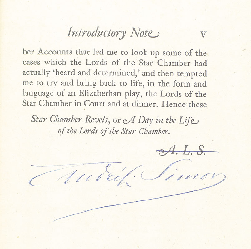 Star Chamber Revels (Or, The Fountayne of Justice). A Satyre Acted on Friday the eleventh day of June, in the yeare 1602 by the then Lords of the Queen Elizabeth's most honourable Council.