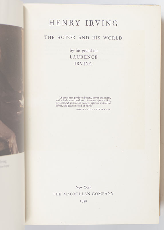 Henry Irving: The Actor and His World.