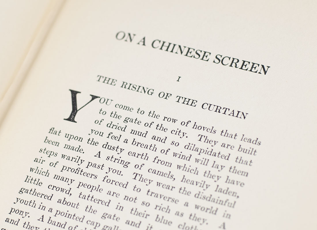 On A Chinese Screen.