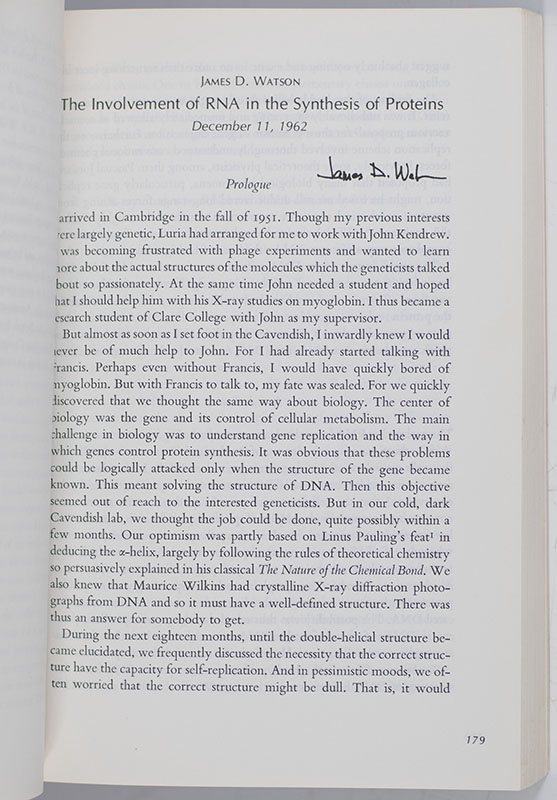 Nobel Lectures in Molecular Biology 1933-1975.