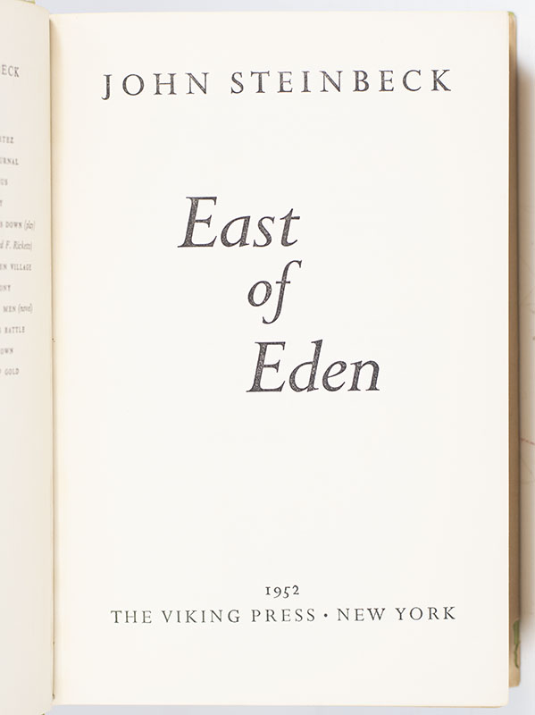 East of Eden.