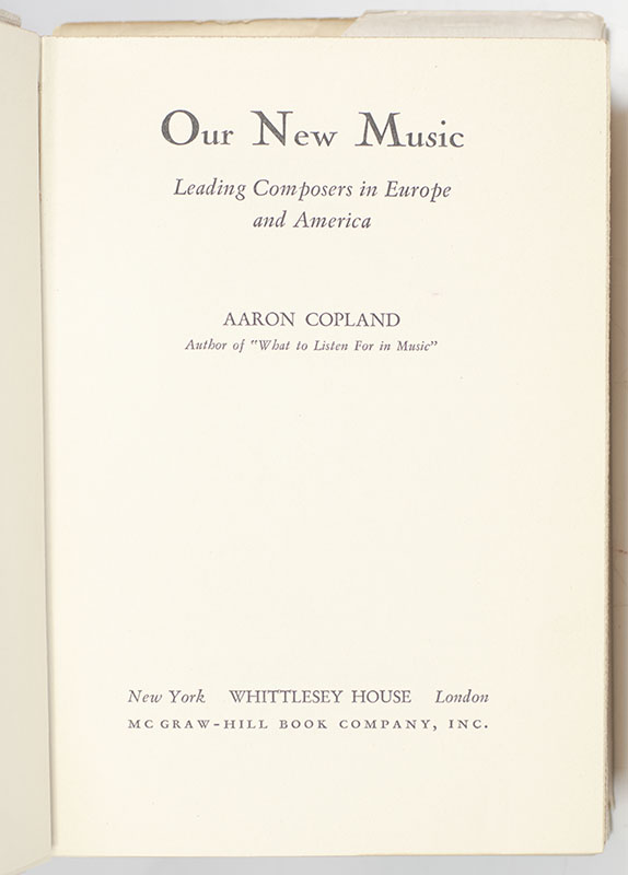 Our New Music: Leading Composers in Europe and America.