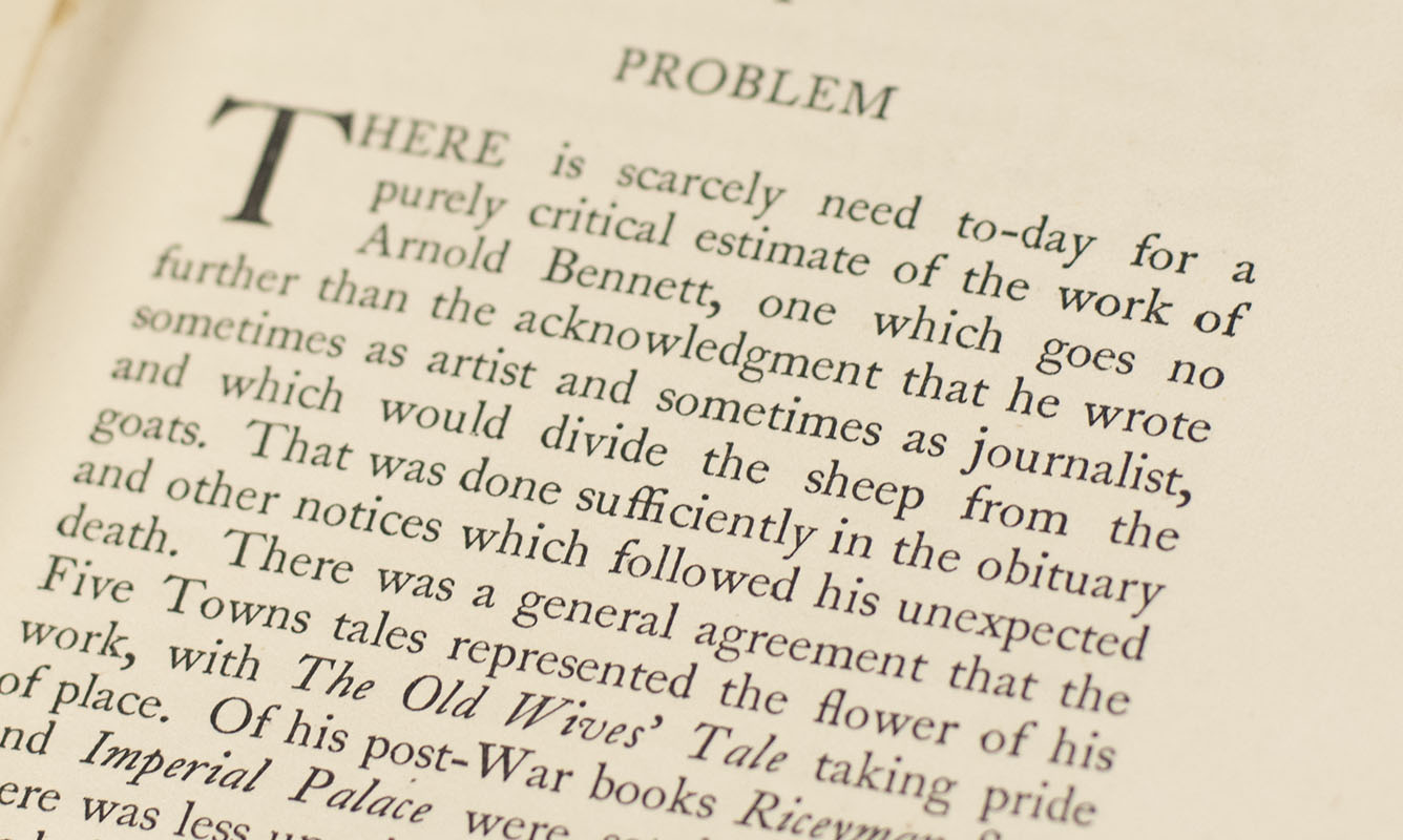 The Problem of Arnold Bennett.