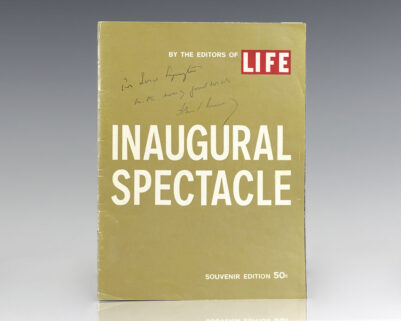 John F. Kennedy Signed Inaugural Address.
