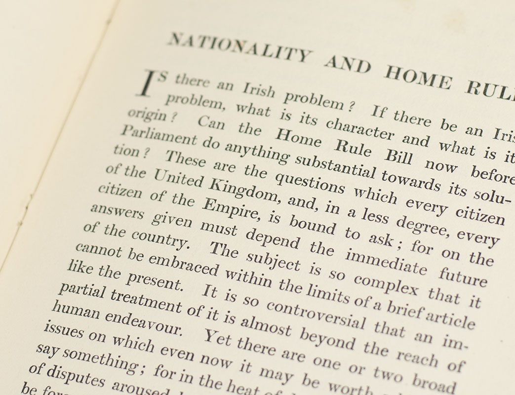 Nationality and Home Rule.