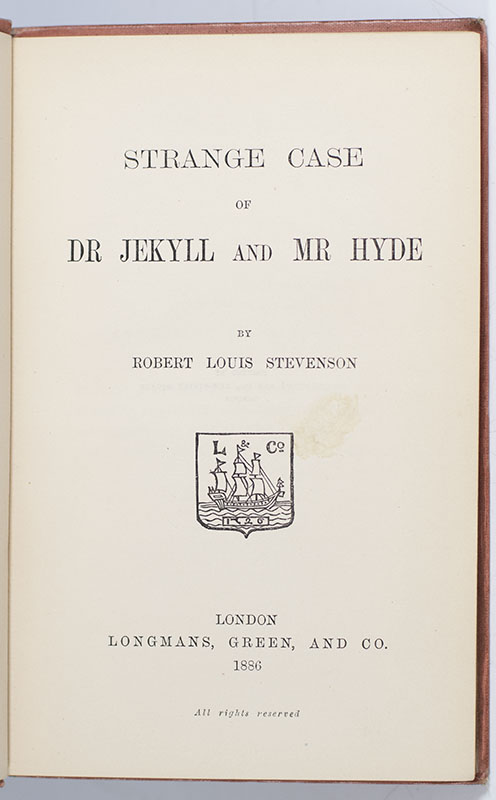 Strange Case of Dr. Jekyll and Mr. Hyde.