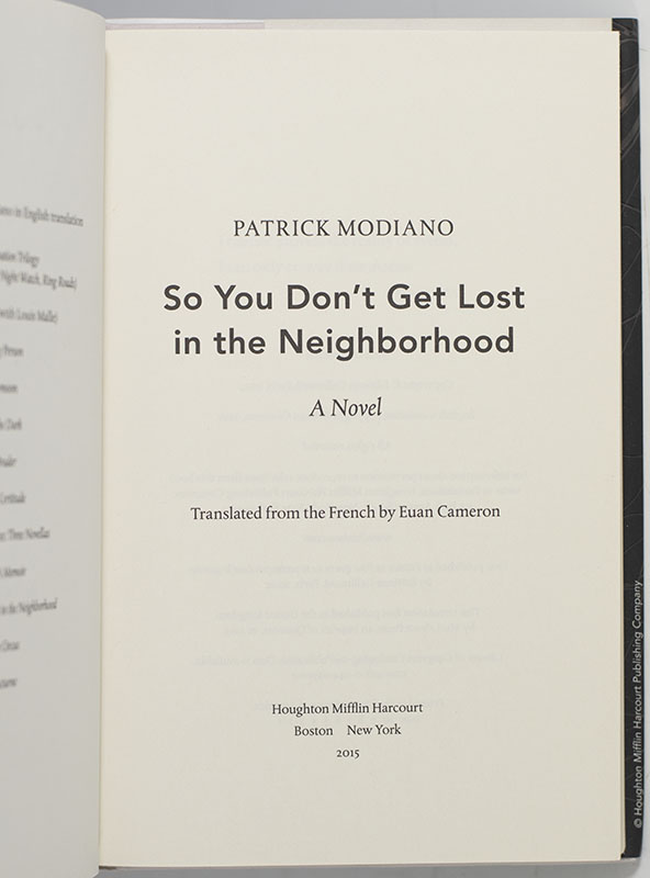 So You Don't Get Lost in the Neighborhood.
