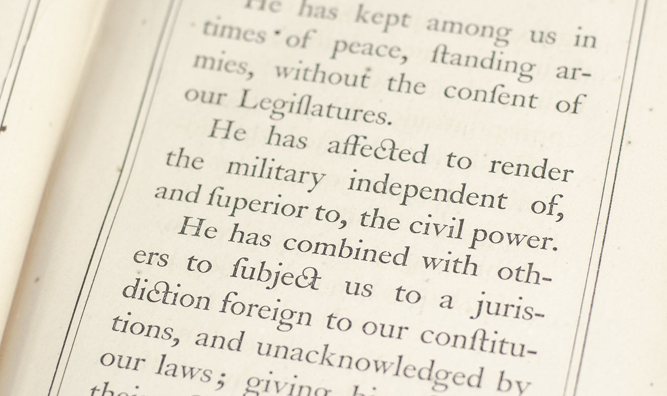 Declaration of Independence and Constitution of the United States.