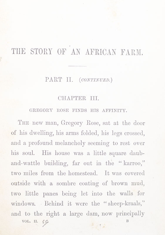 The Story of an African Farm: A Novel.