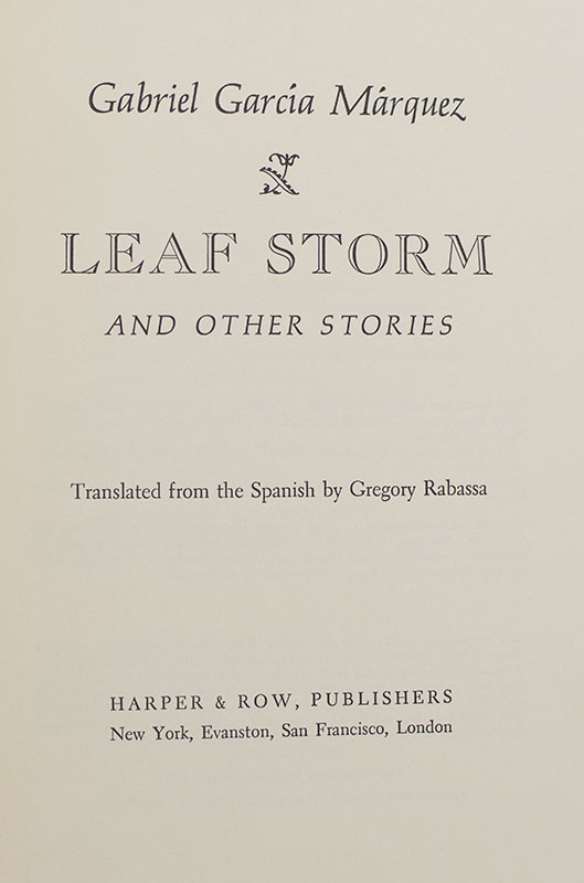 Leaf Storm and other Stories.