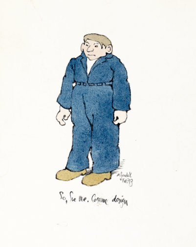 Maurice Sendak "So Sue Me" Signed Original Costume Design.