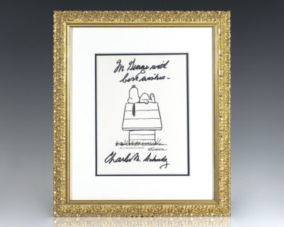 Charles Schulz Signed Snoopy Print.