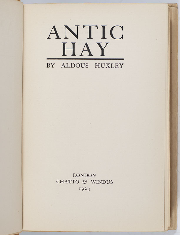 Antic Hay.