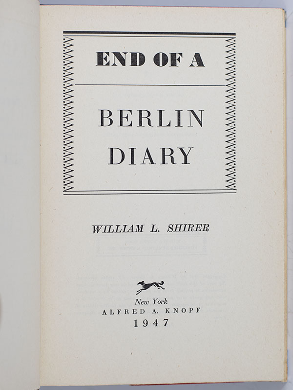 End of a Berlin Diary.