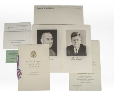 John F. Kennedy Inauguration Invitations and Programs.