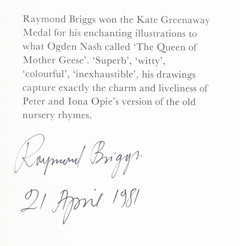 Selected Works of Raymond Briggs.