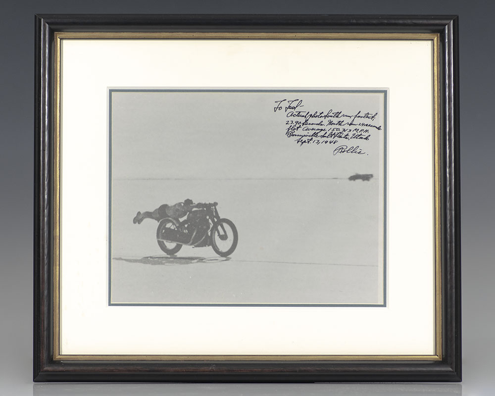 Rollie Free Signed Motorcycle Racing Photograph Collection.