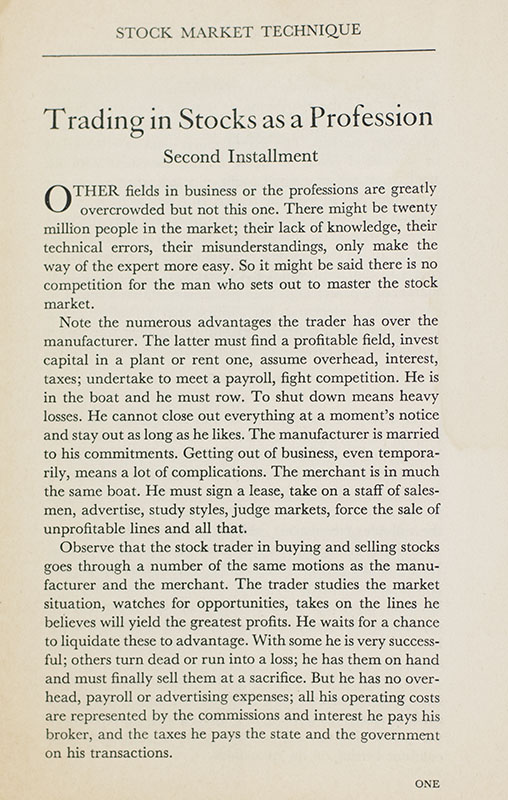 Stock Market Technique.