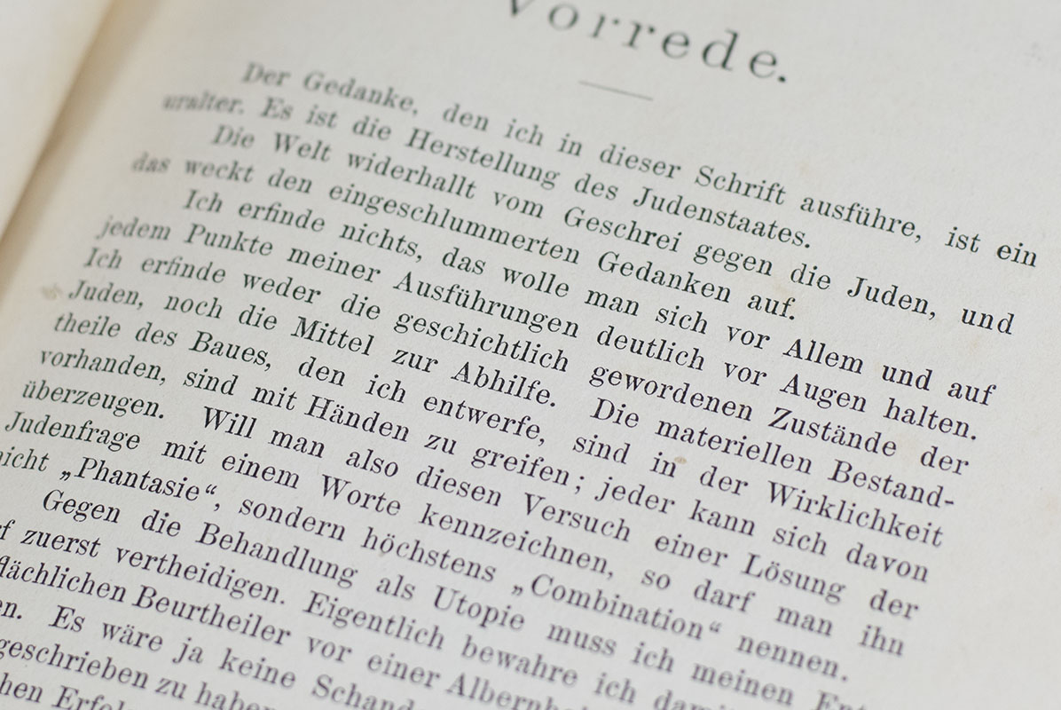 Der Judenstaat: Versuch Einer Modernen Lösung Der Judenfrage.