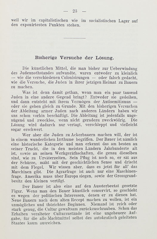 Der Judenstaat: Versuch Einer Modernen Lösung Der Judenfrage.