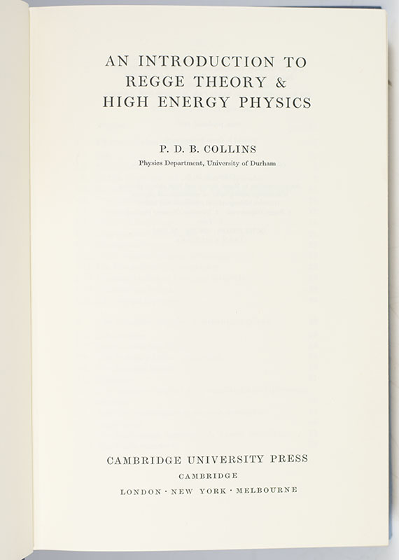 An Introduction to Regge Theory and High Energy Physics.