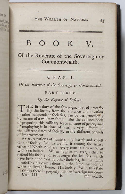 An Inquiry into the Nature and Causes of the Wealth of Nations.