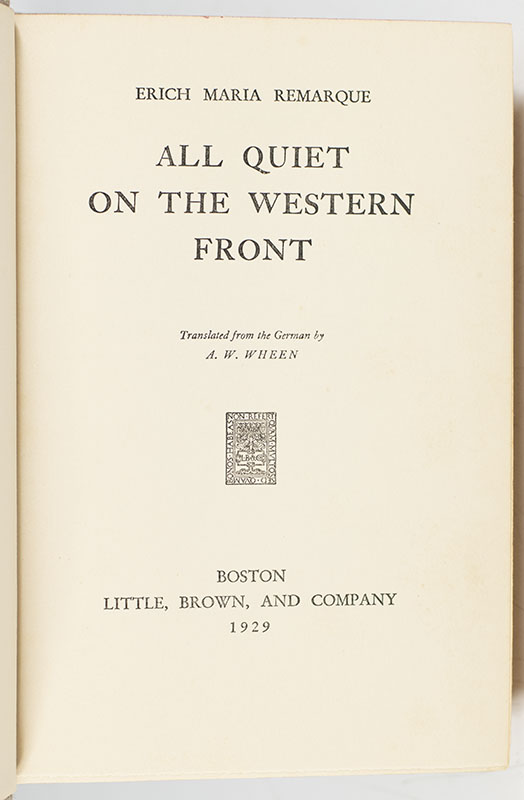 All Quiet On The Western Front.