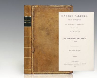 Marino Faliero, Doge of Venice. An Historical Tragedy. In Five Acts. With Notes. The Prophecy of Dante, a Poem.