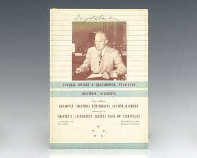 Dwight D. Eisenhower Signed Columbia University Banquet Program.