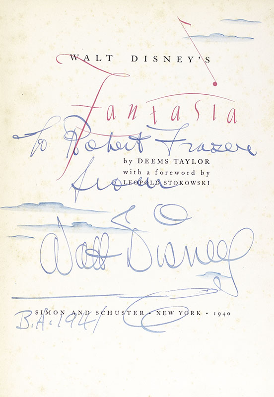 Walt Disney's Fantasia. With a Foreword by Leopold Stokowski.